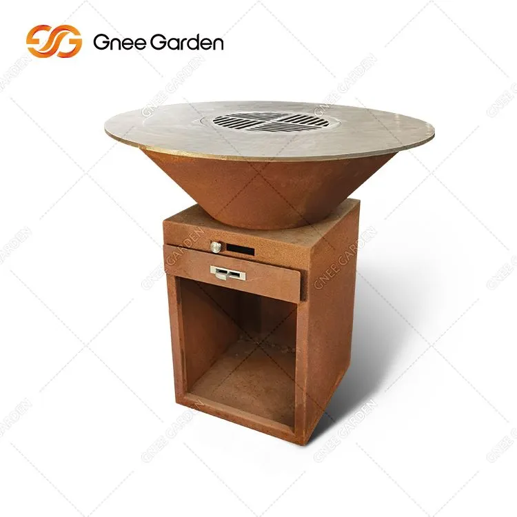 Kieme ugnies duobės grilis.