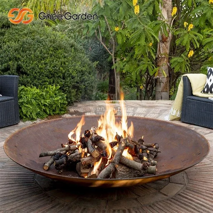 „Corten Steel Fire Bowl Rust“ atsparus laukas