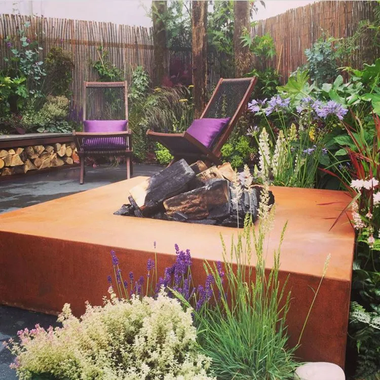 Corten plieno ugnies dubuo