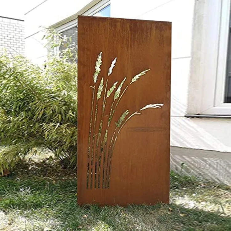 „Corten Steel Garden“ ekranas, stačiakampis, pritaikytas