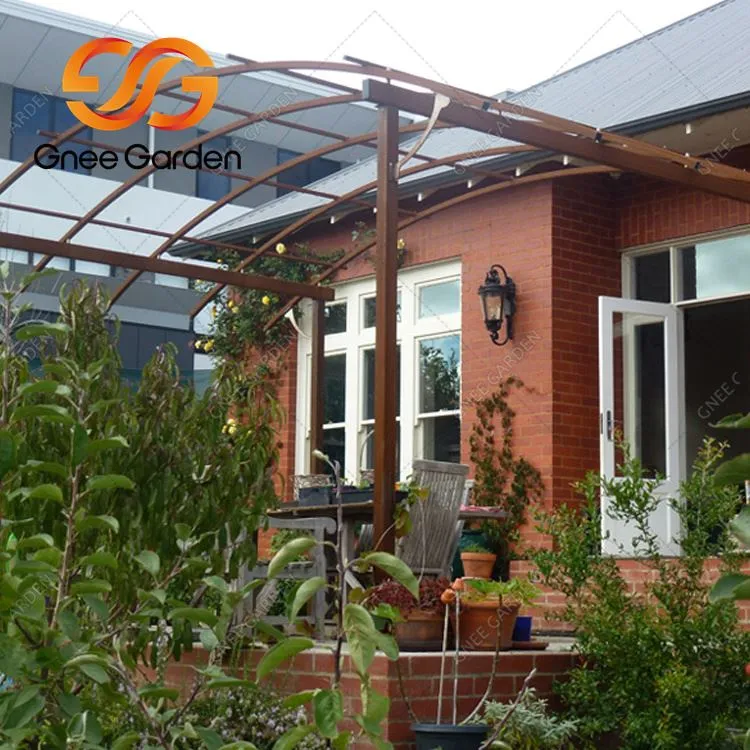 Corten plieno metalo sodo pavėsinė