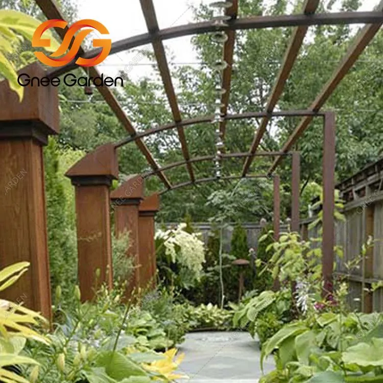 Corten plieno metalinis pavėsinės plieninis stogas