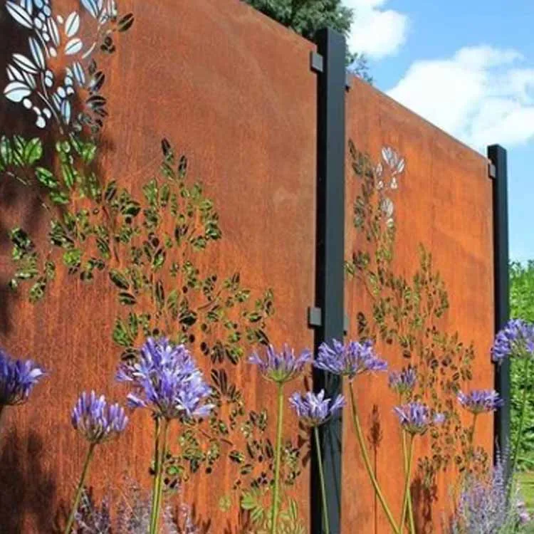 „Corten Steel Rust Screens“ paprastas skydelis