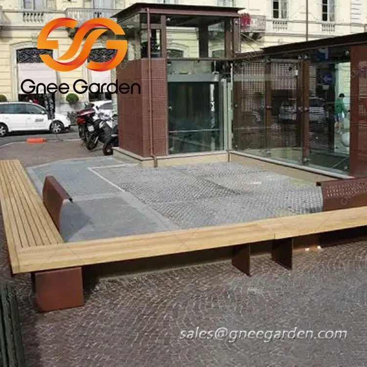 Individualaus dydžio Corten plieno lauko baldai