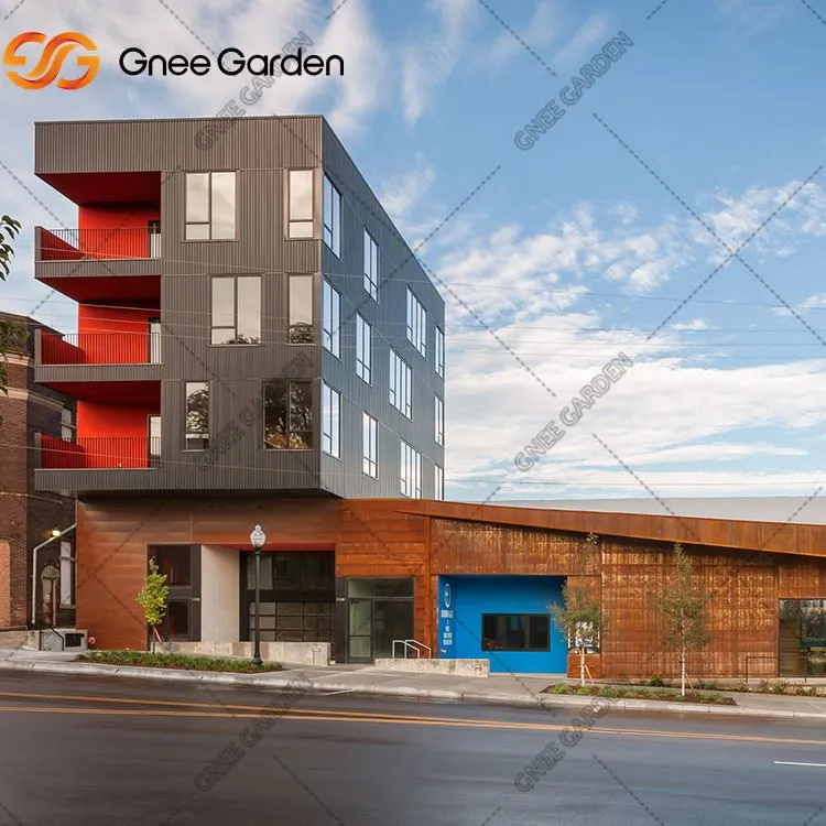 Dekoratyvinės fasado koreno užuolaidų sienos