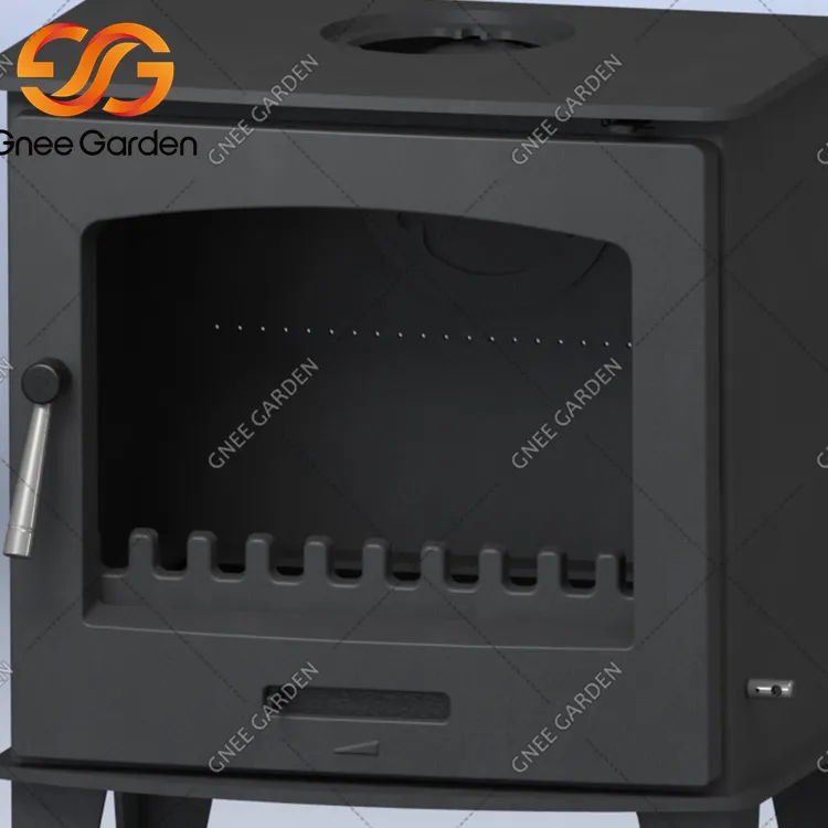 Laisvai pastatoma malkomis kūrenama krosnelė su kaminu