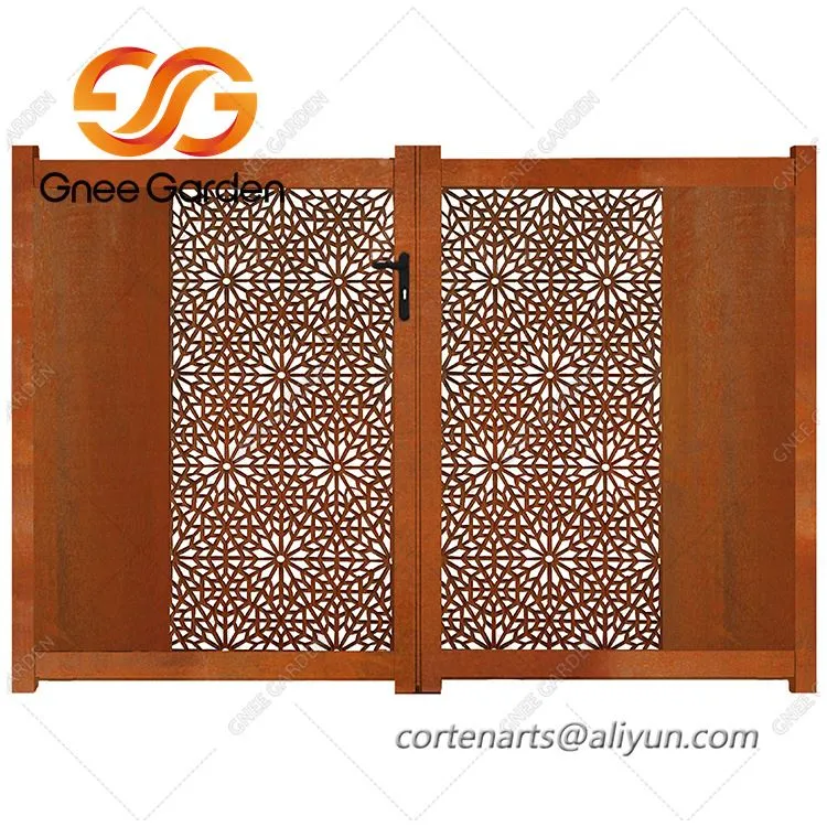 Sodo tvoros grotelių vartai